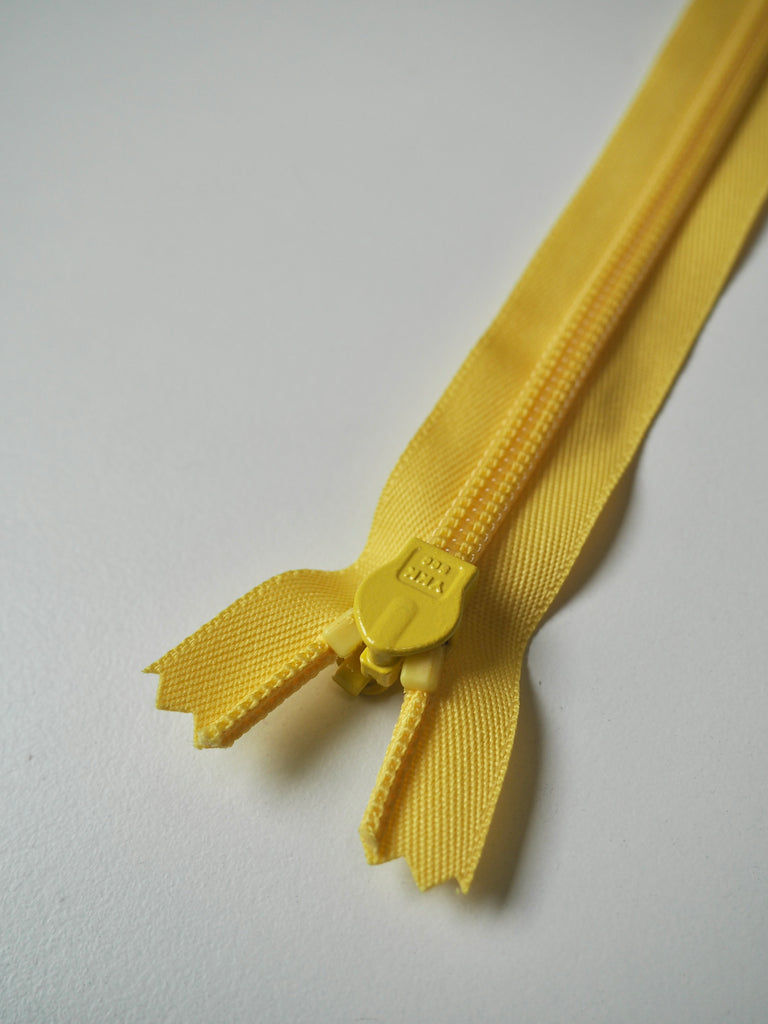 YKK 21cm/8inch Wide Yellow Invisible Zip