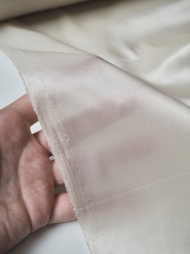 Oyster Stretch Acetate Satin Twill Lining