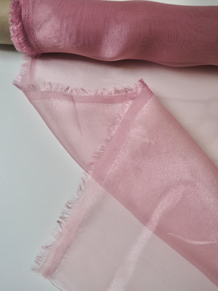 Light Pink Shiny Organza