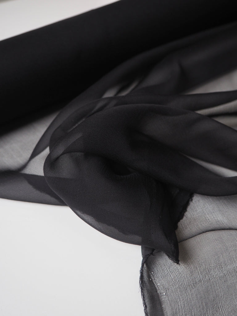 Black Silk Chiffon