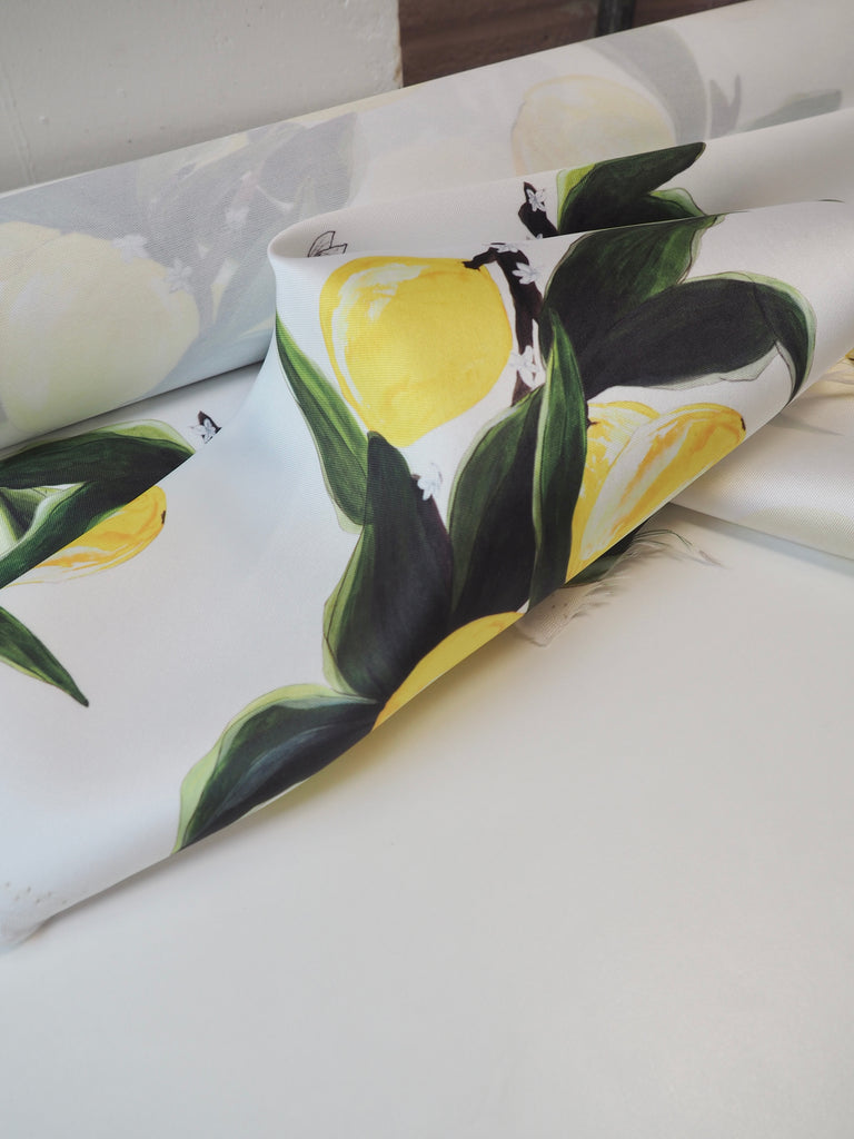 Lemon Satin Twill