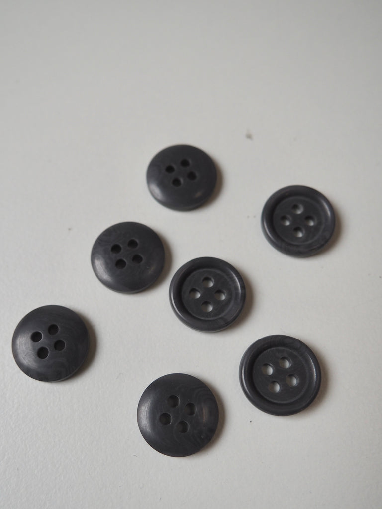 Grey Rimmed Buttons 15mm/24L