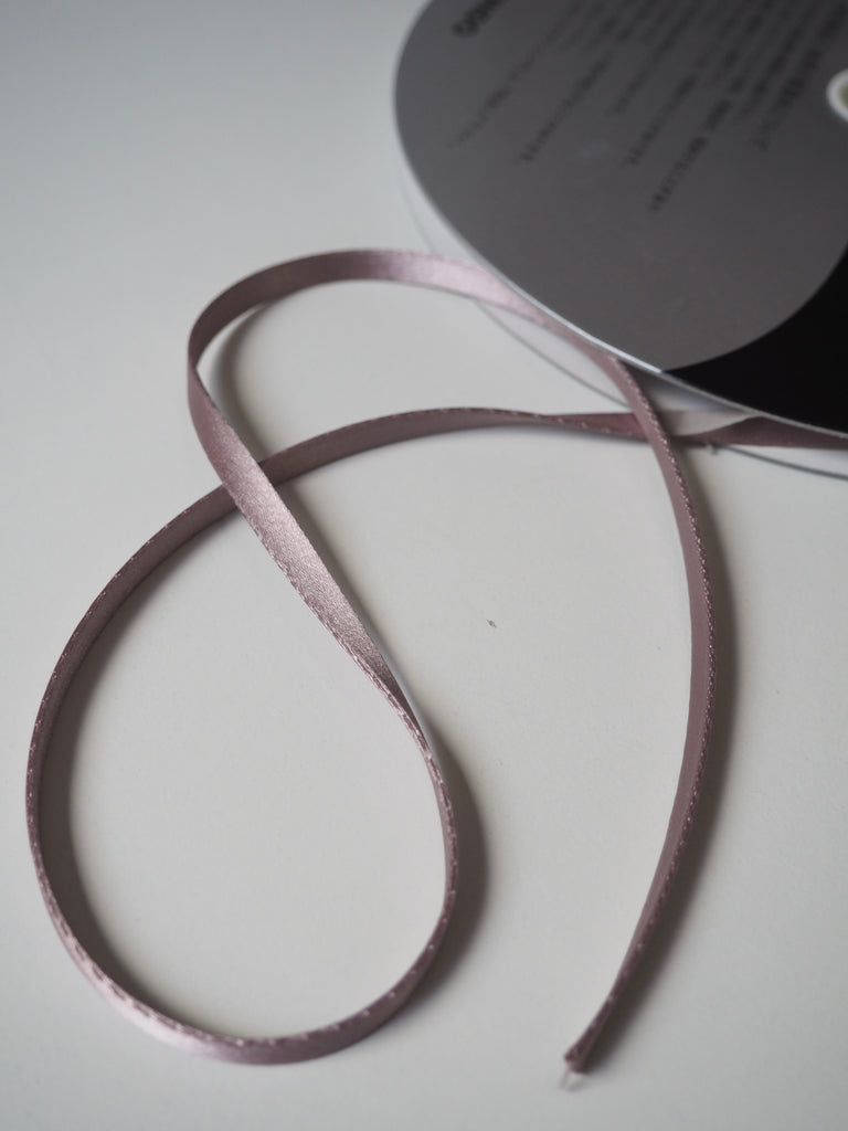 Shindo Mauve Thick Double Faced Satin Ribbon 6mm