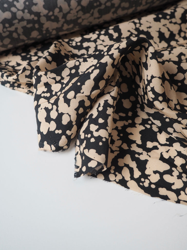 Abstract Beige Dot Cotton