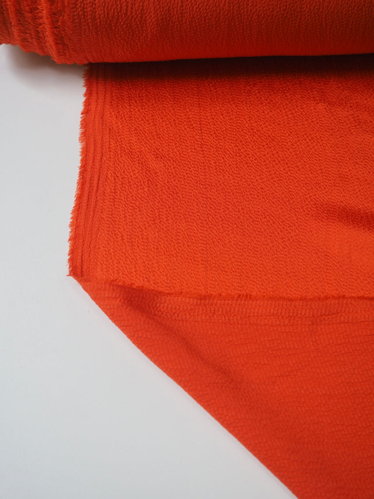 Orange Hammered Silk Satin