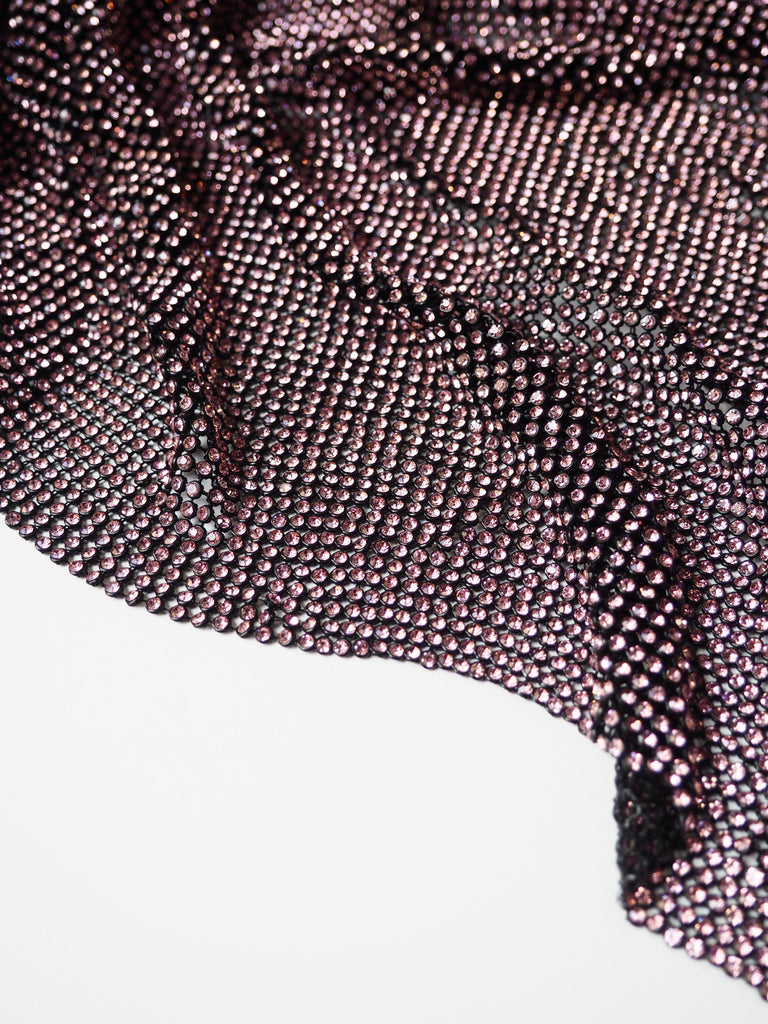 Light Pink Crystal Black Chainmail