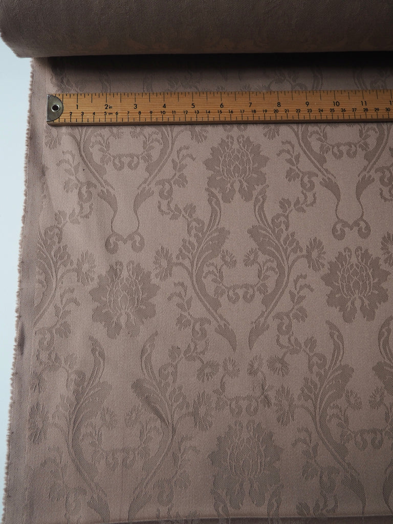 Latte Damask Wool + Cotton Jacquard