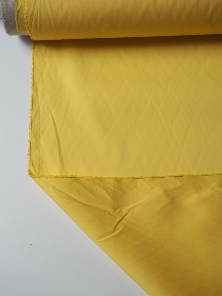 Yellow Stretch Sateen Cotton Poplin