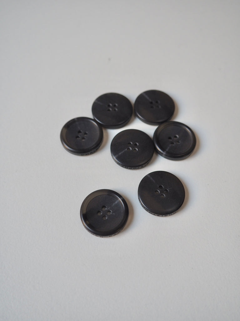 Branded Dark Faux Horn Buttons 17mm