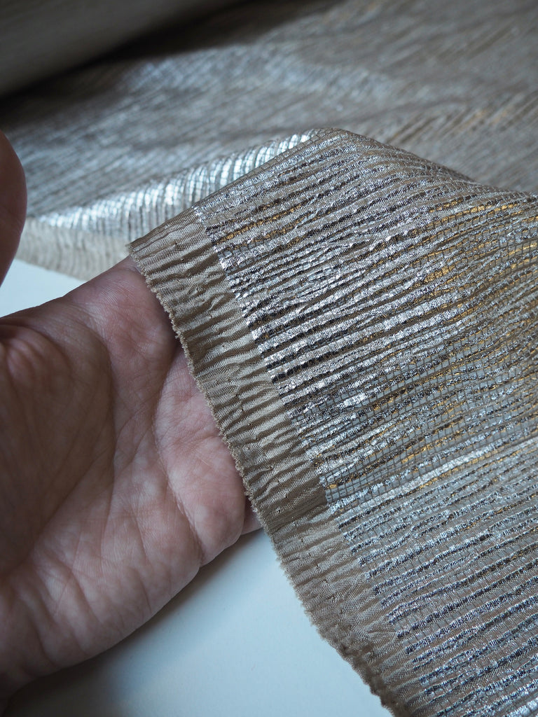 Metallic Plissé Jersey