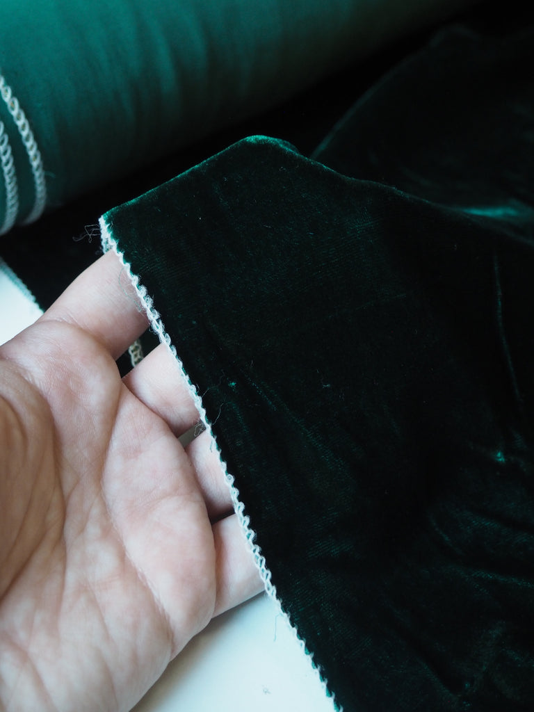 Emerald Silk/Viscose Velvet