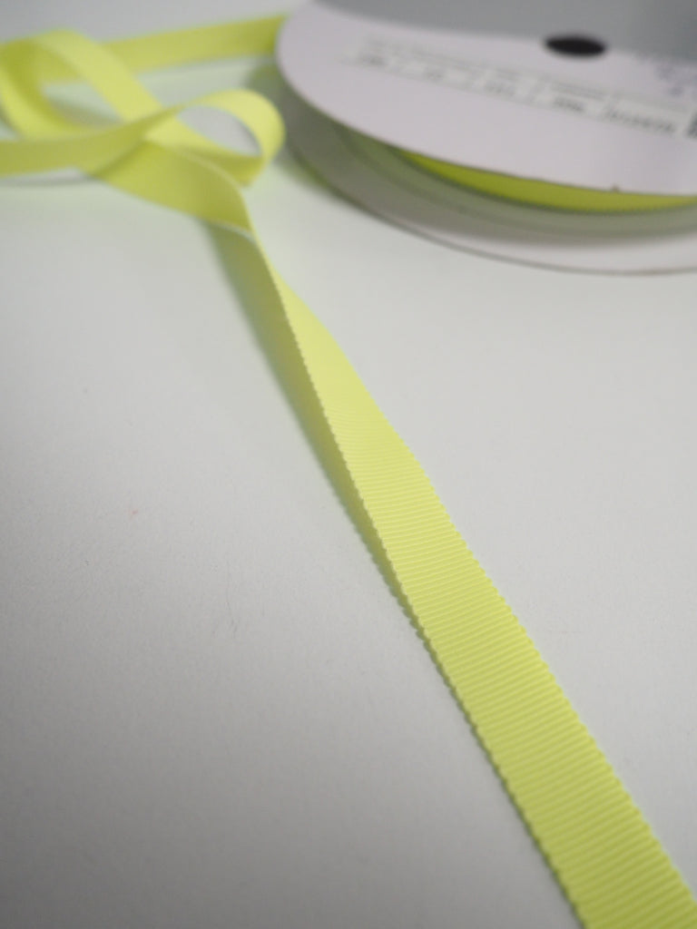 Shindo Neon Yellow Grosgrain Ribbon 12mm