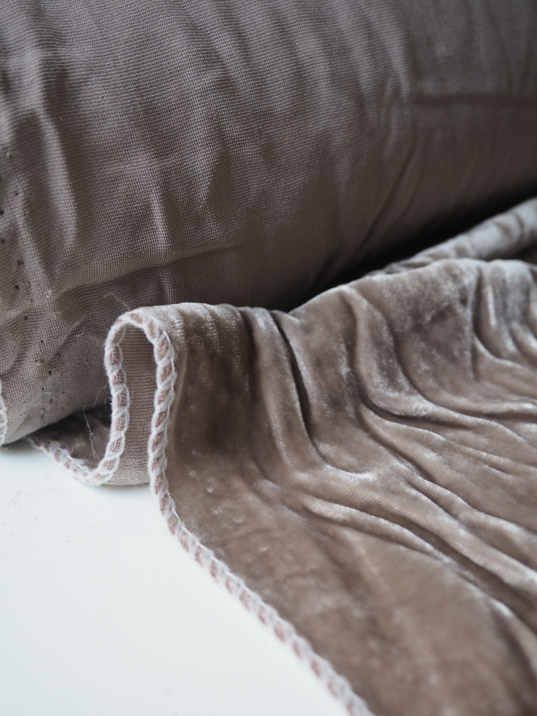 Taupe Silk/Viscose Velvet