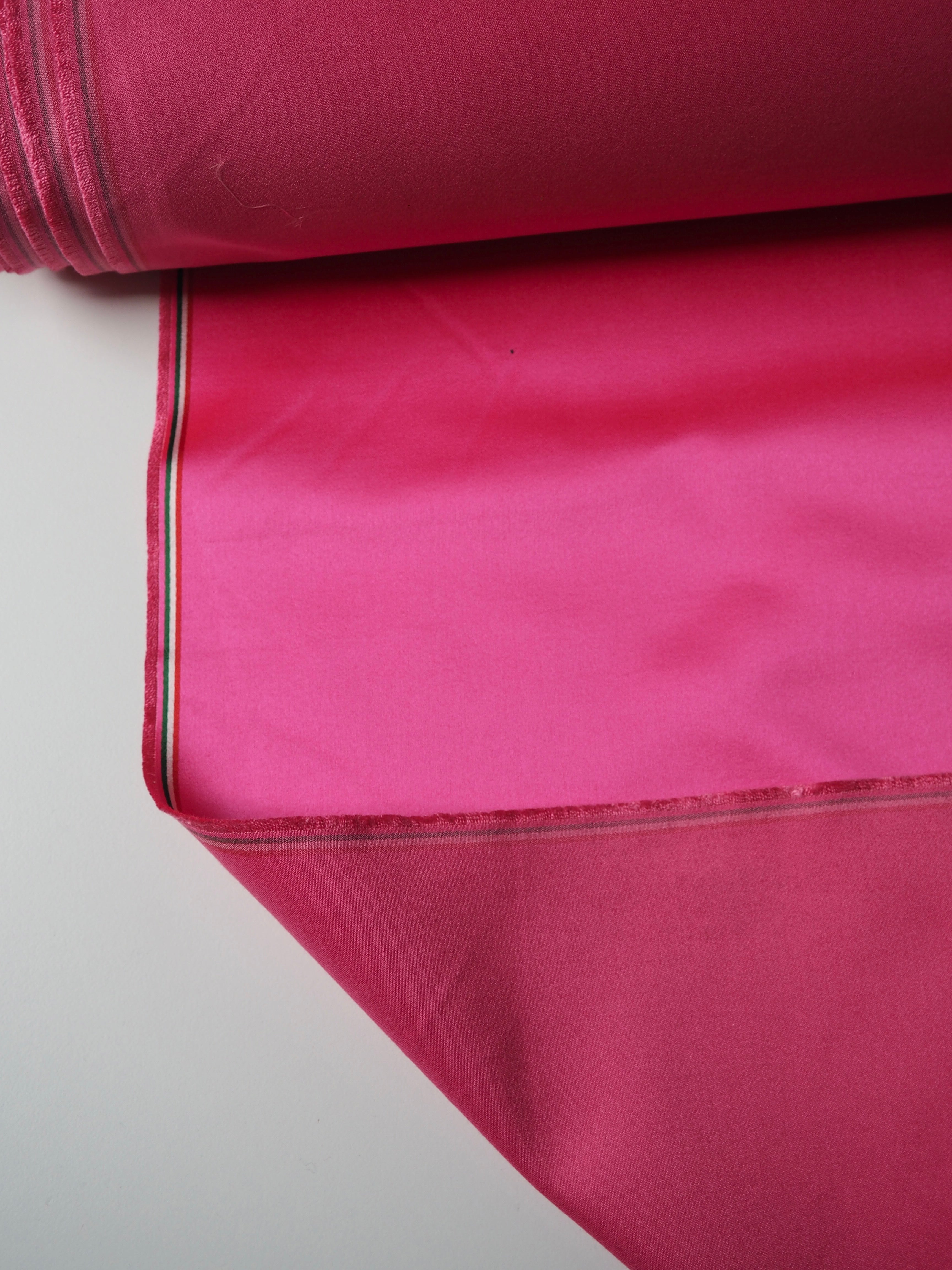 Hot Pink Silk Cotton Duchess Satin – The New Craft House