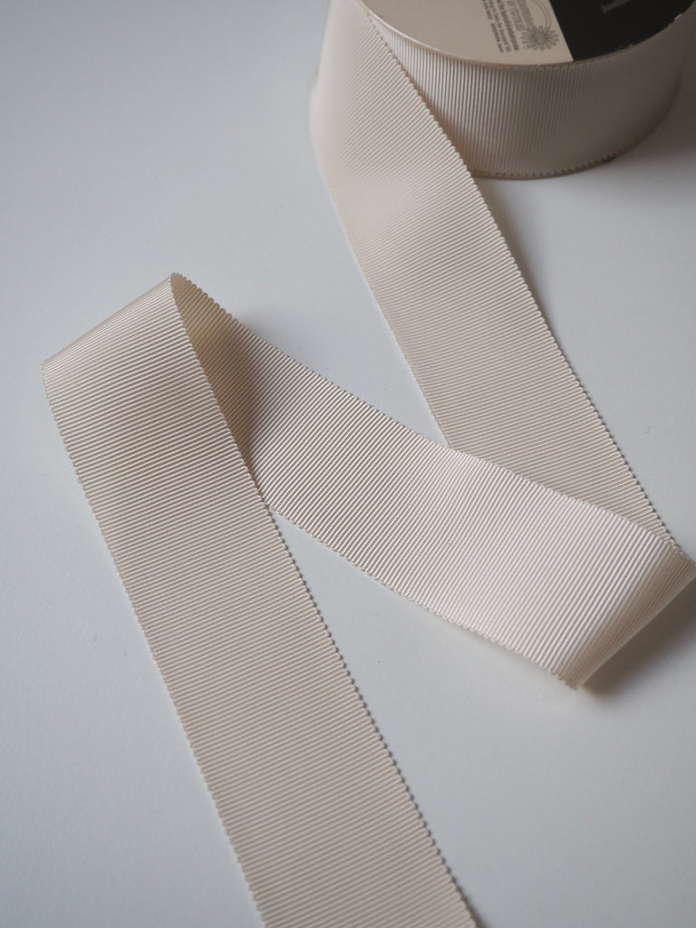 Mokubu Cream Grosgrain Ribbon 36mm