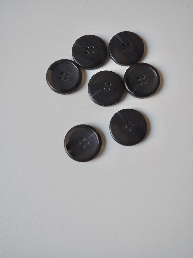 Branded Dark Faux Horn Buttons 17mm