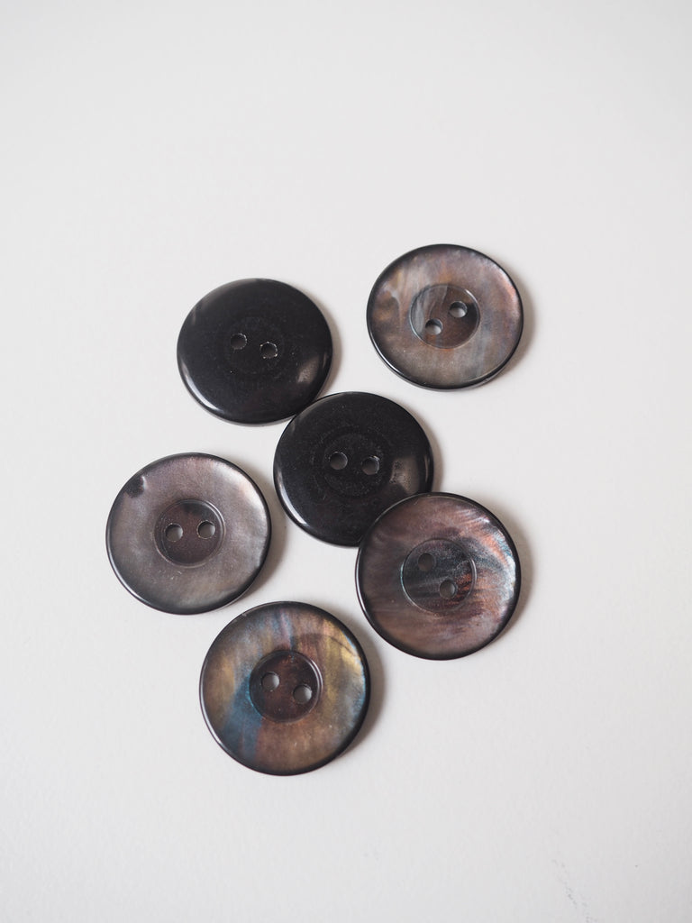 Black Iridescent Buttons 19mm