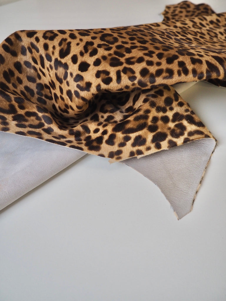 Light Leopard Print Pony Calfskin