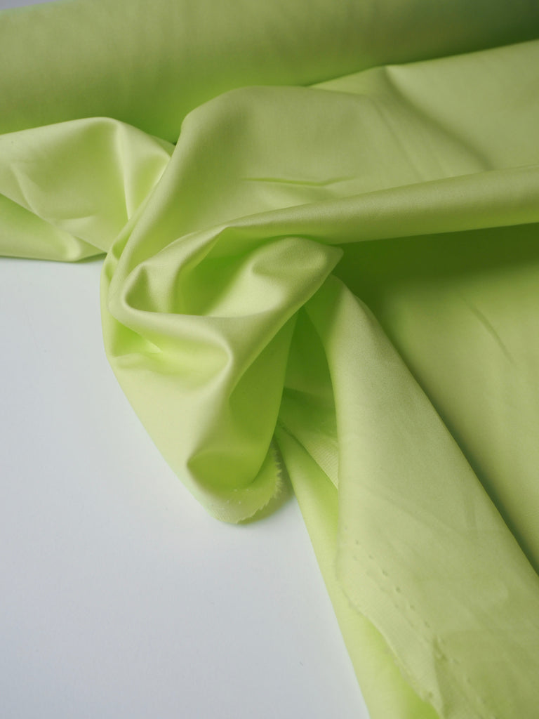 Lime Light Sateen Cotton Poplin