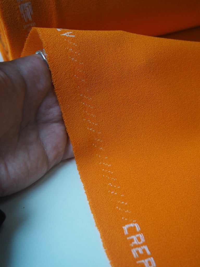 Tangerine Wool Crepe