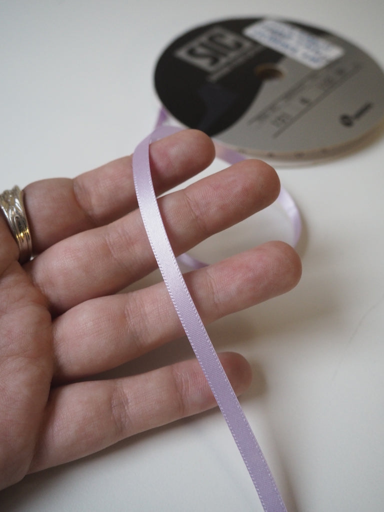 Shindo Lilac Double Faced Satin Ribbon 6mm