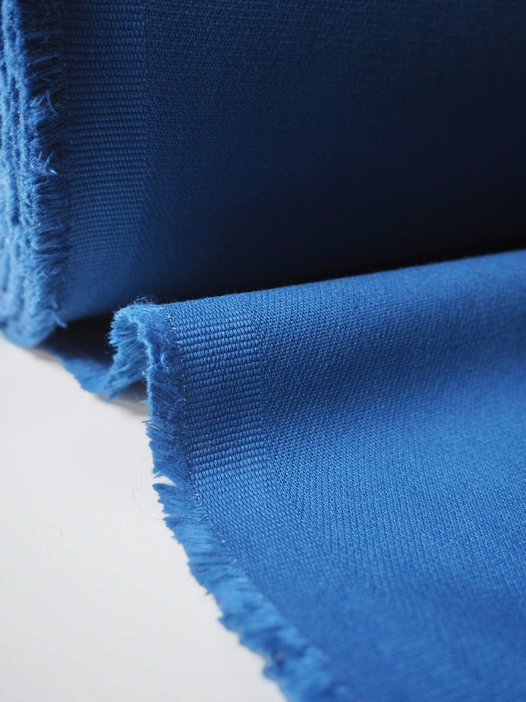 Blue Double Cotton Crepe