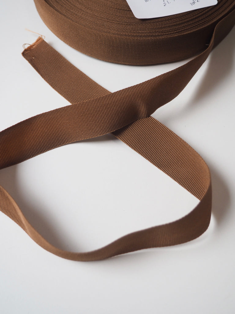 Toffee Grosgrain Ribbon 25mm