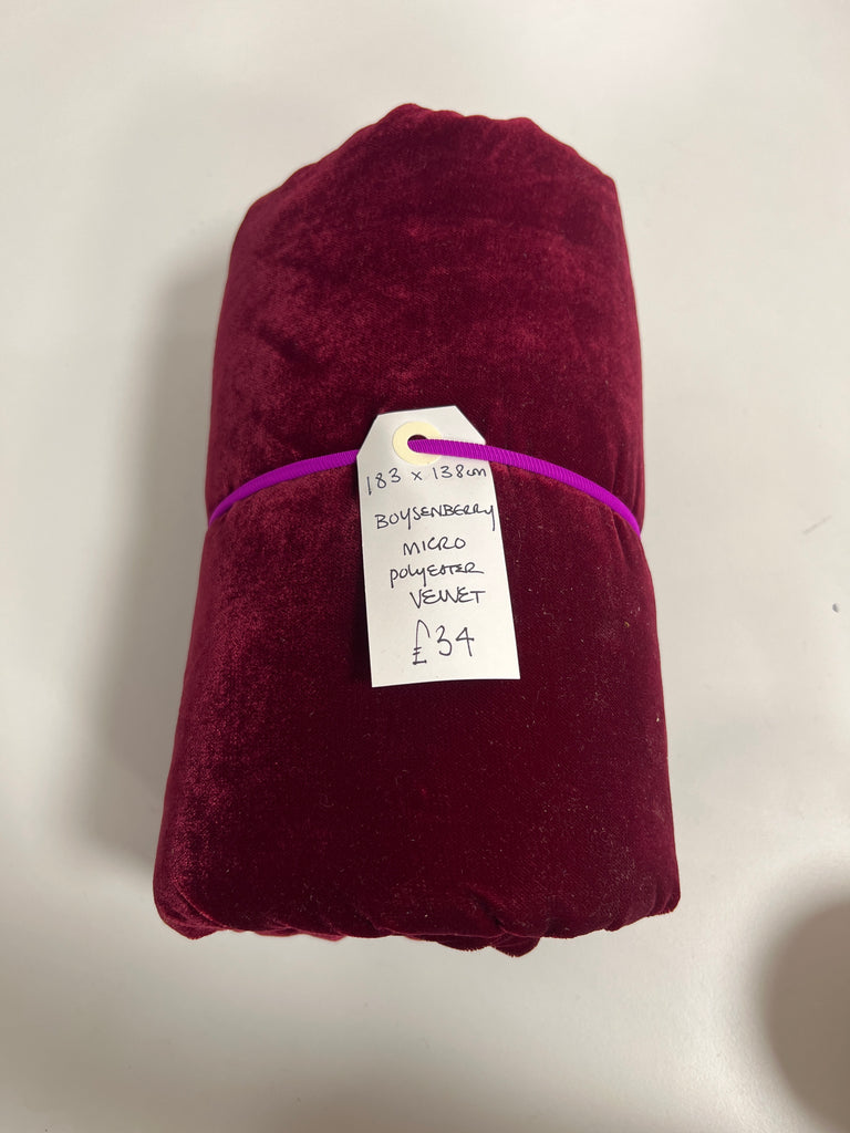 Boysenberry Micro Velvet Remnant