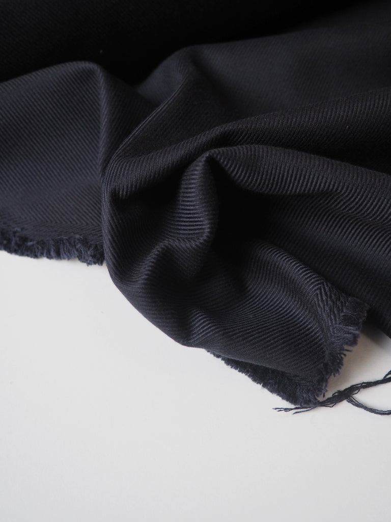 Midnight Cotton/Viscose Twill