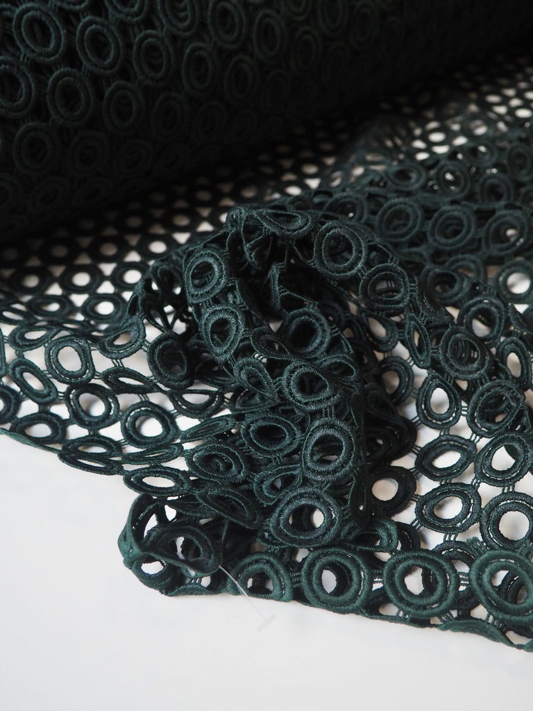 Green Circle Guipure Lace