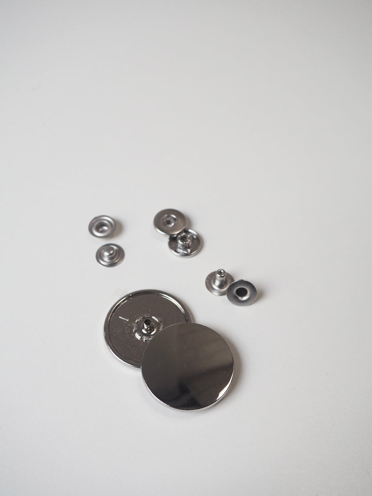 Large Silver Press Studs 30mm