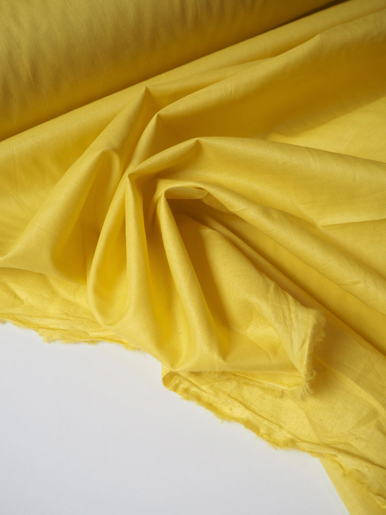 Yellow Sateen Cotton Lawn