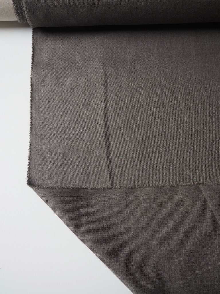 Mushroom Wool/Silk Flannel Twill