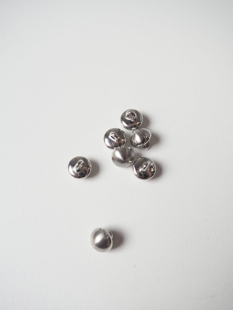 9mm Silver Metal Dome Shank Buttons