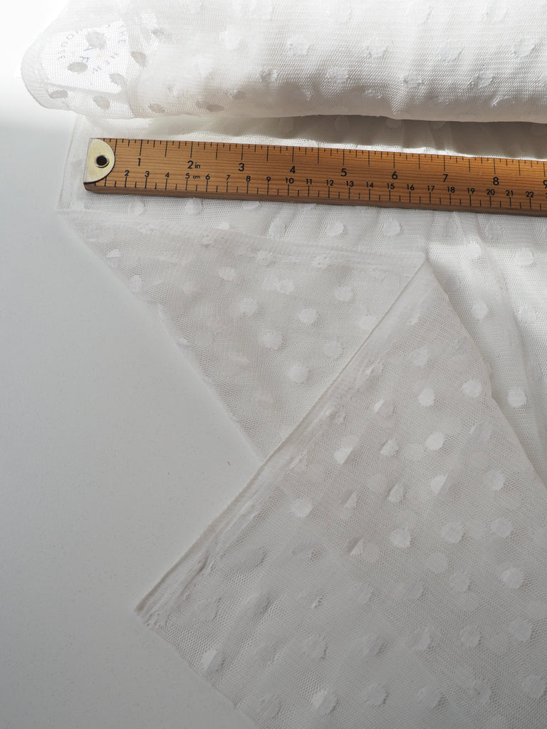 White Polka Dot Tulle