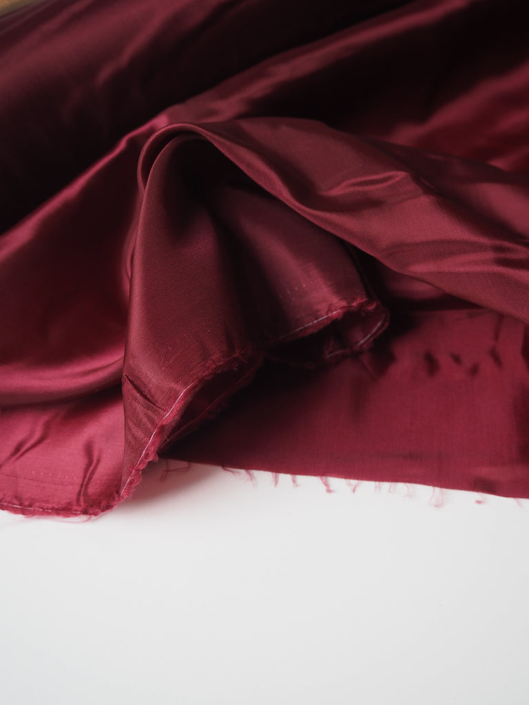 Burgundy Cupro Satin Lining