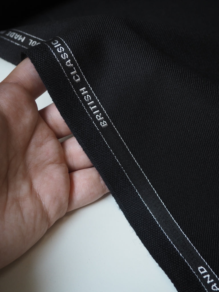 Black Wool Twill