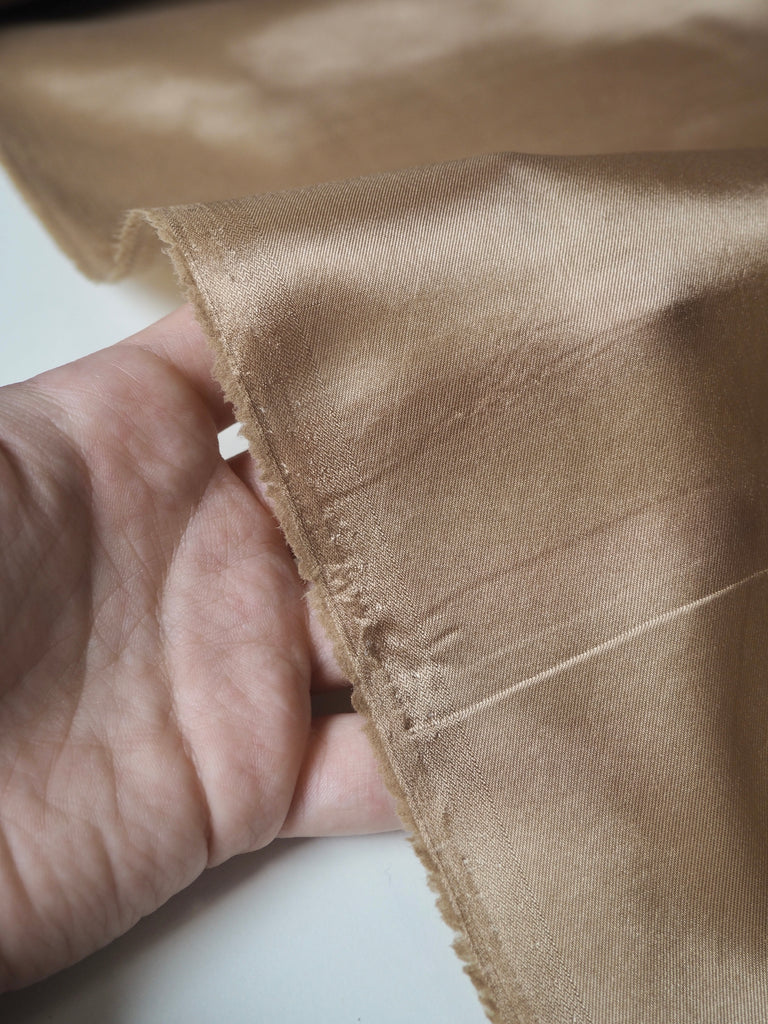 Latte Stretch Acetate Satin Twill Lining