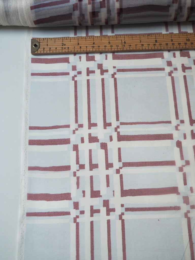 Painted Grid Silk Organza