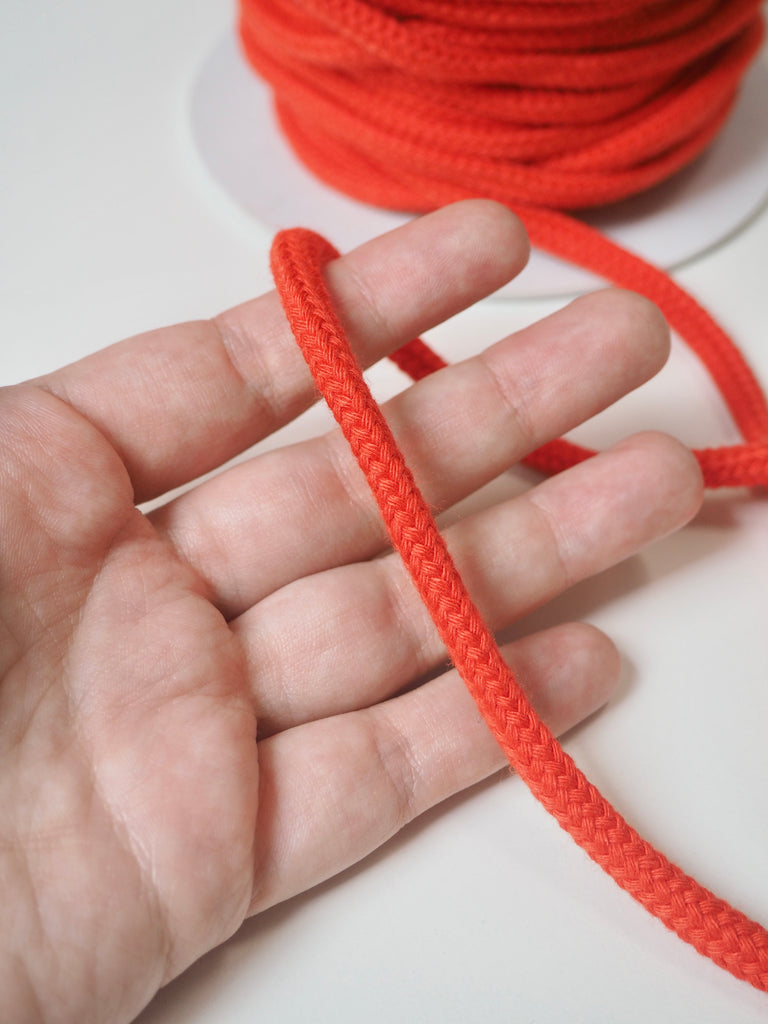 Scarlet Cotton Blend Braided Cord 6mm