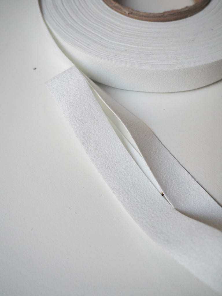 White Faux Suede Tape 20mm