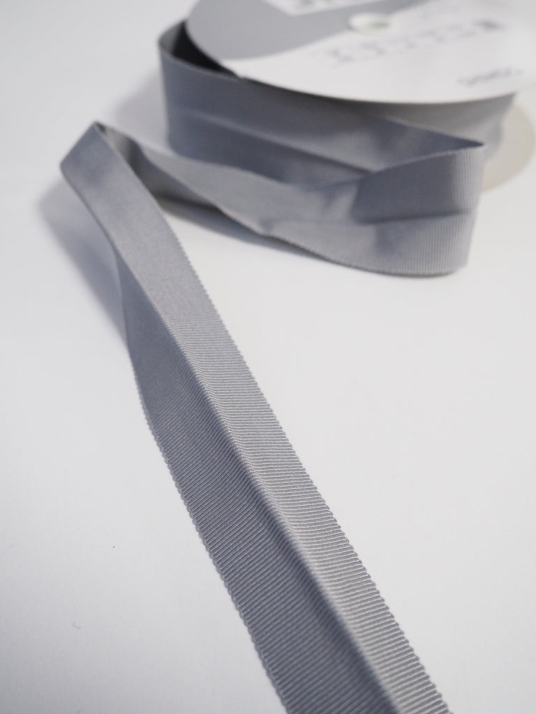 Shindo Silver Grey Grosgrain Ribbon 38mm