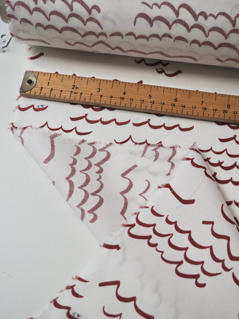 Red Wave Cotton Poplin