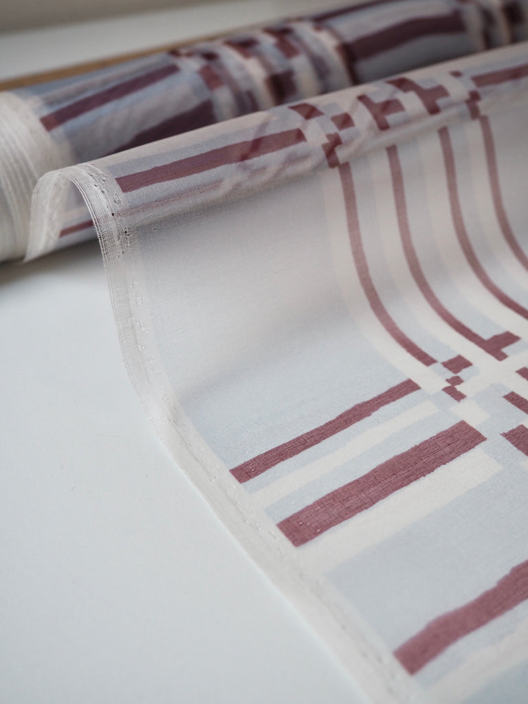 Painted Grid Silk Organza