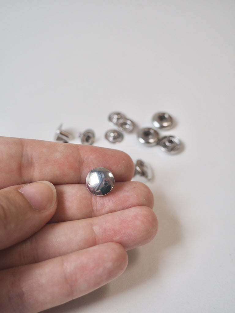 Silver Press Studs 11mm/18L