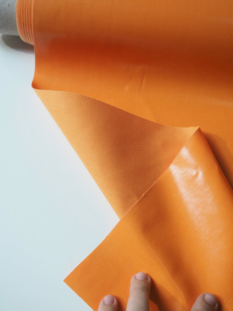 Orange Patent Cotton Oilcloth