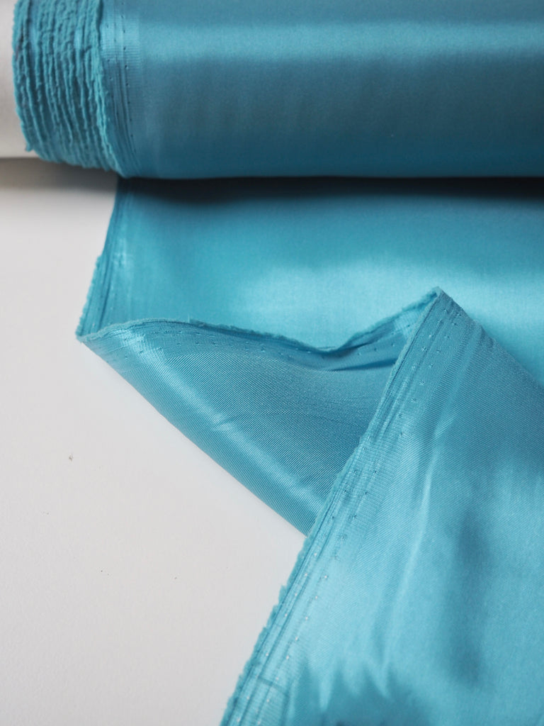 Cerulean Stretch Acetate Satin Twill Lining