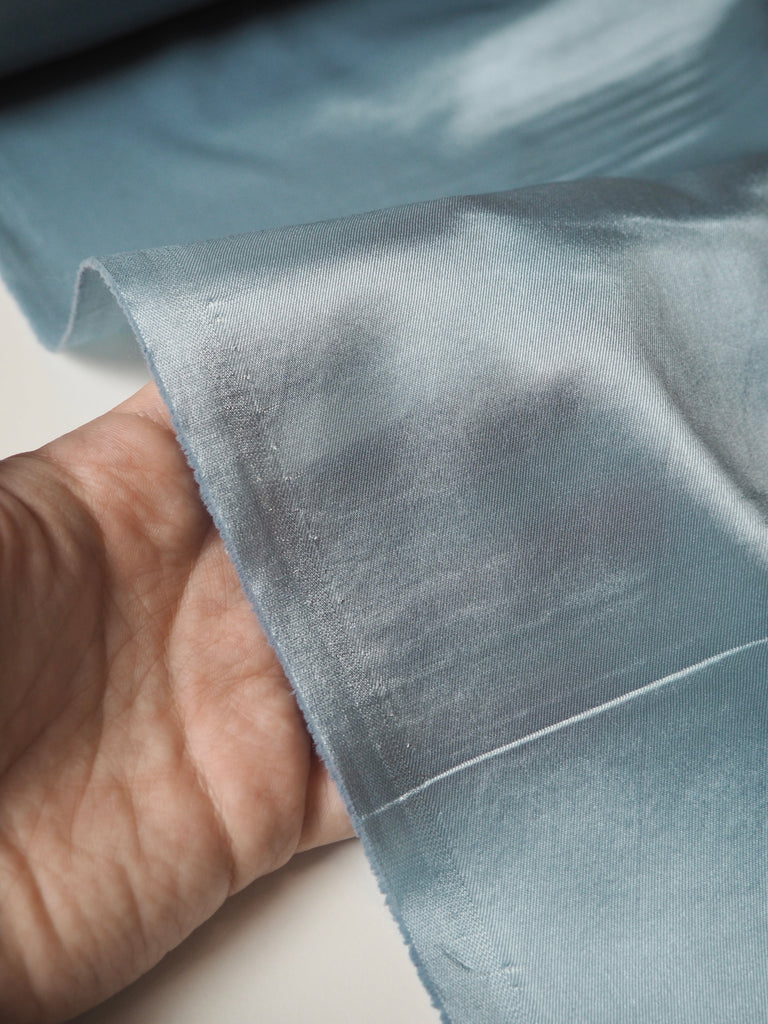 Dusky Blue Stretch Acetate Satin Twill Lining