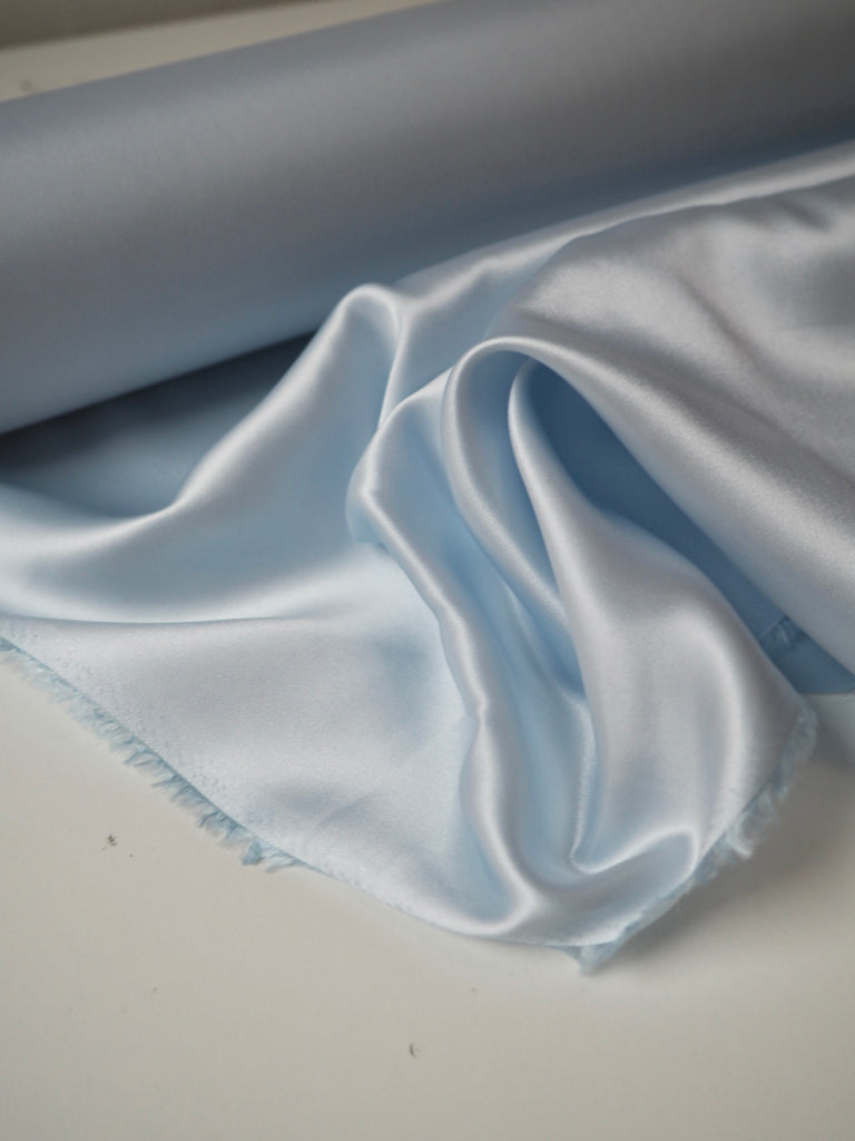 Pale Blue Acetate/Cupro Satin Lining