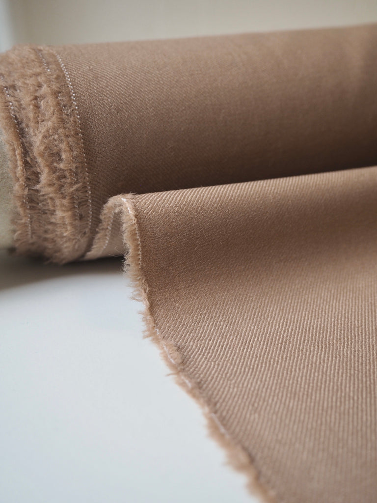 Camel Stretch Wool Twill